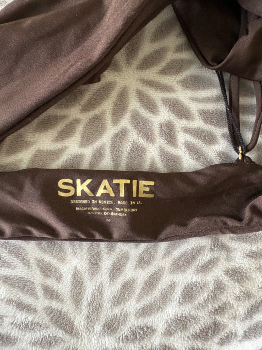 Skatie Jasmine Cross-Front Bikini Top — Toasted Brown - Picture 5 of 5